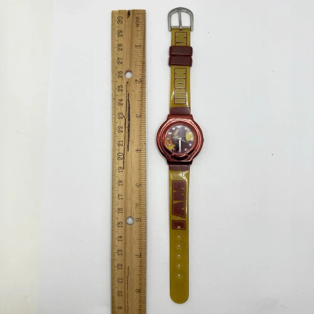 Rare! IRON MAN Watch Red Yellow Avengers Comics Collectibles 2009 NEW BATTERY